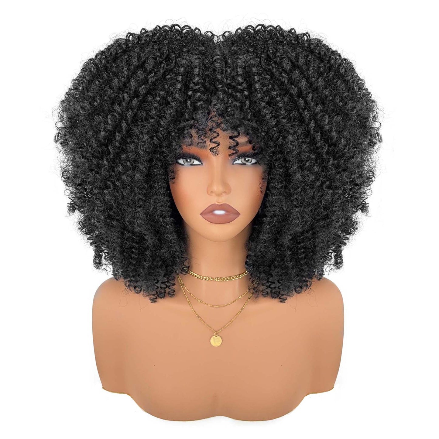 Women's Head Cover Afro Popular African Small Wig Short Curly Hair
