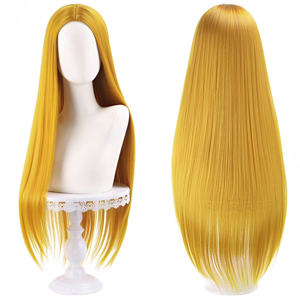 Main Universal Medium Scalp Black Hair Long Straight Wig