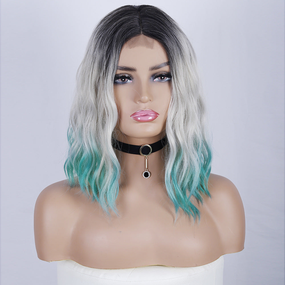 Chemical Fiber Head Cover Color Optional Wig Short Curly Hair