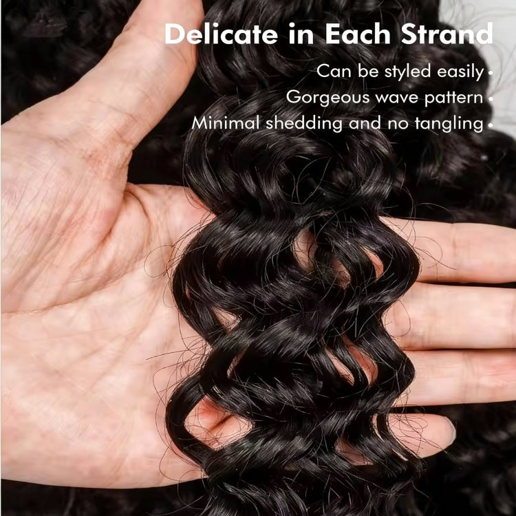 Crochet Hair Feather Extension Real Person Wig