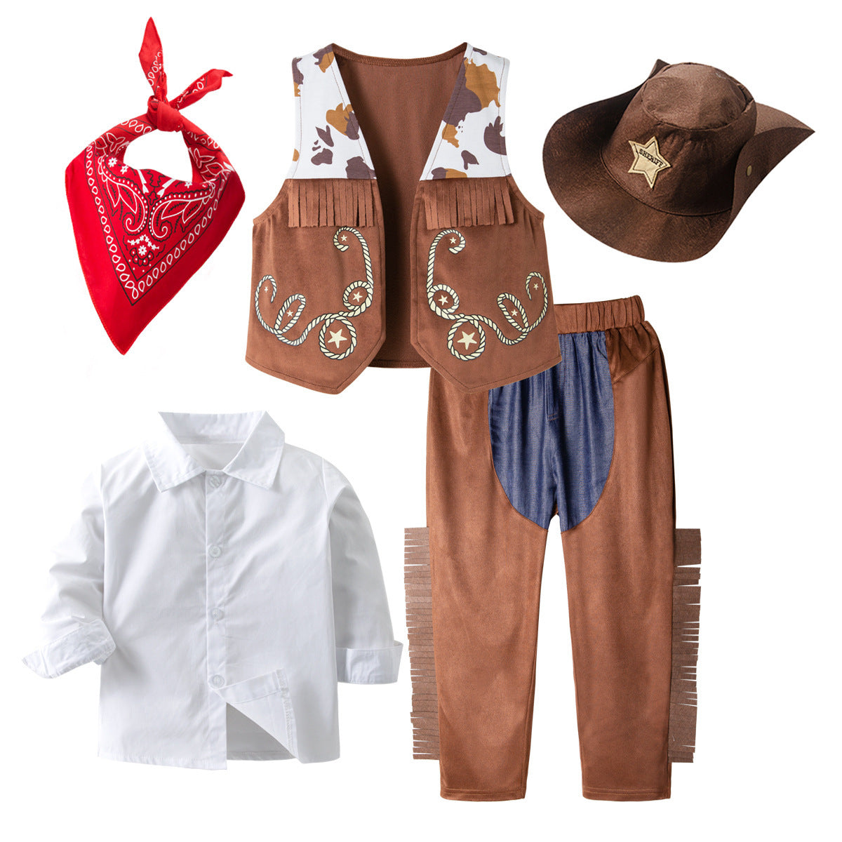 Children's Denim Holiday Clothes Boys Corner Performance Wear Vest Children's Suit