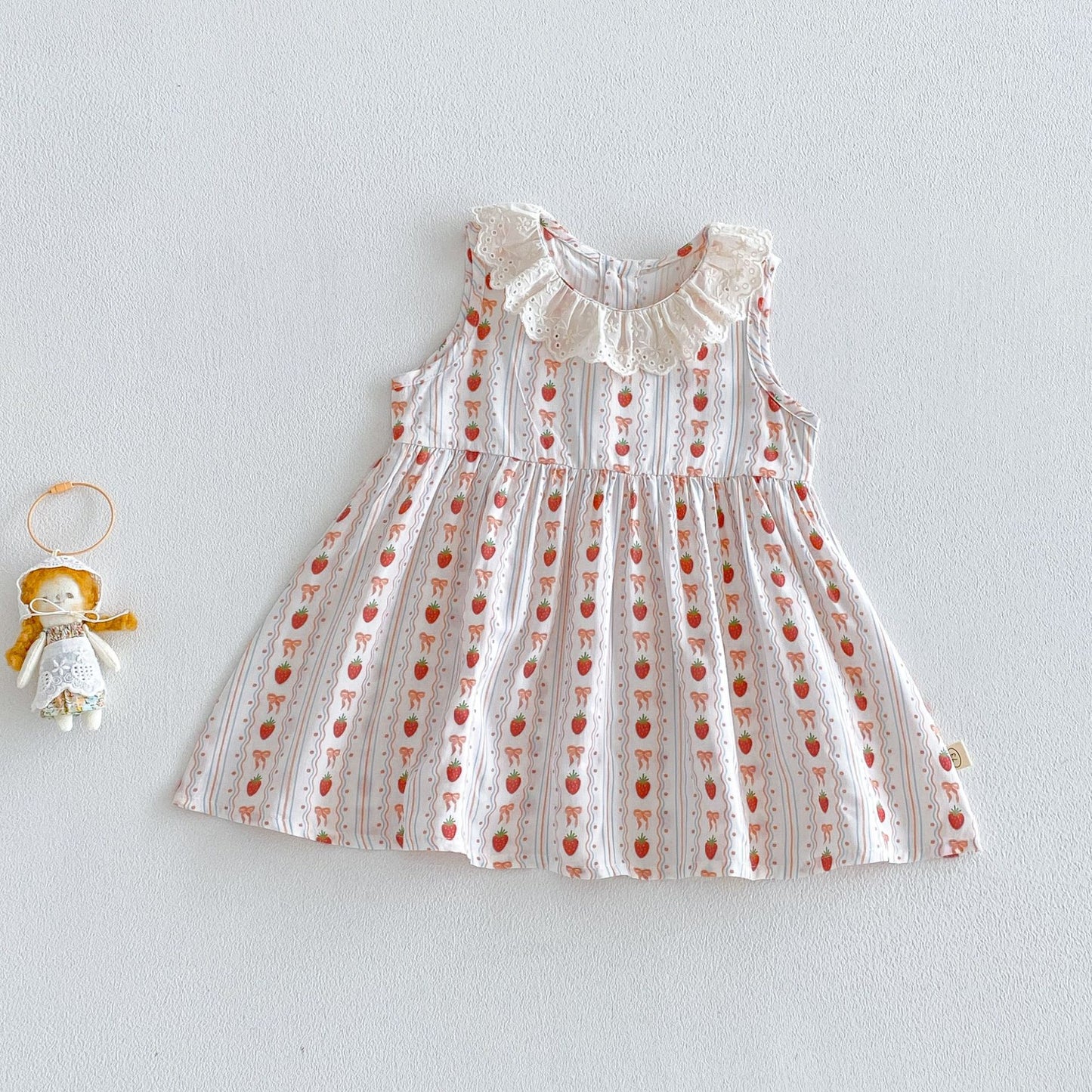 No Full Printed Strawberry Summer Vest Cute T-shirt Shorts Children's Dress