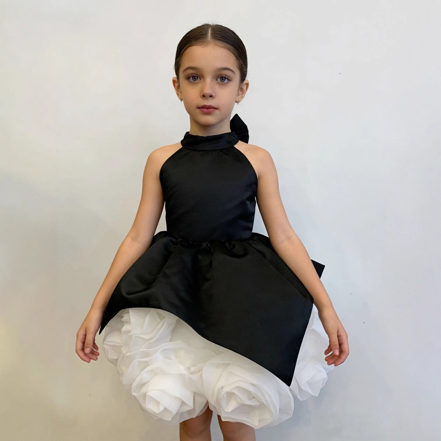 Children's Satin Sleeveless Halter Pettiskirt Party Birthday Children's Dress