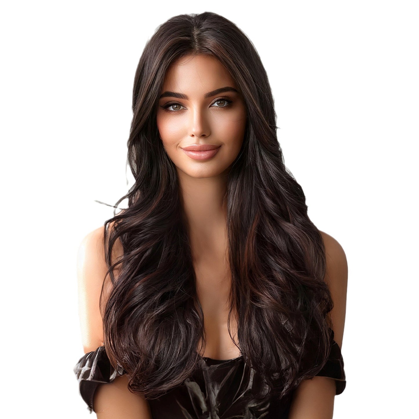 Curly Hair Fashionable Temperament Natural Female Full Wig Long Curls