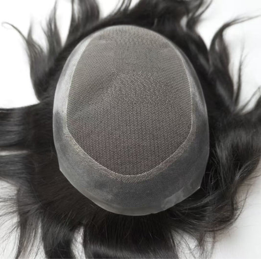 Men's Australian Style Inch Domestic Net Lace Real Hair Wig