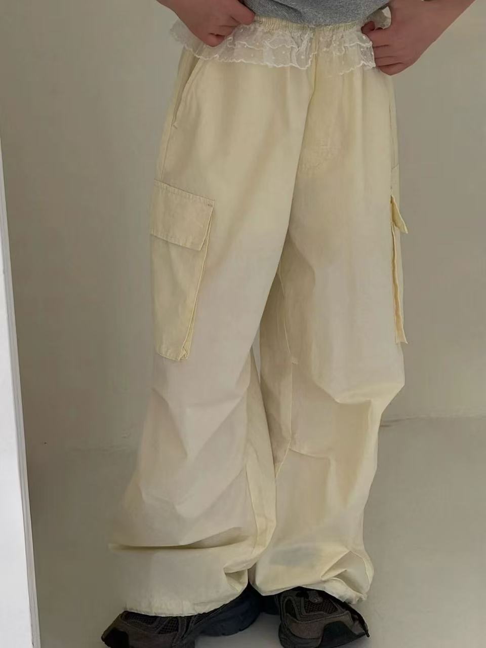 Lace Middle Big High Quality Overalls Fashionable No Children's Pants
