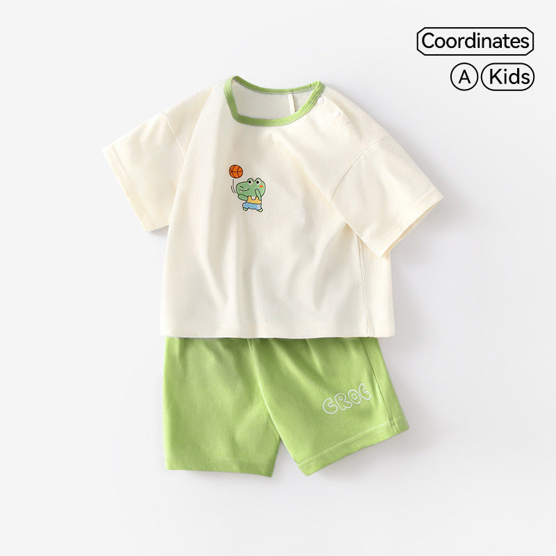 Short Sleeve Thin Boys Infant Clothes Toddler Children's Suit