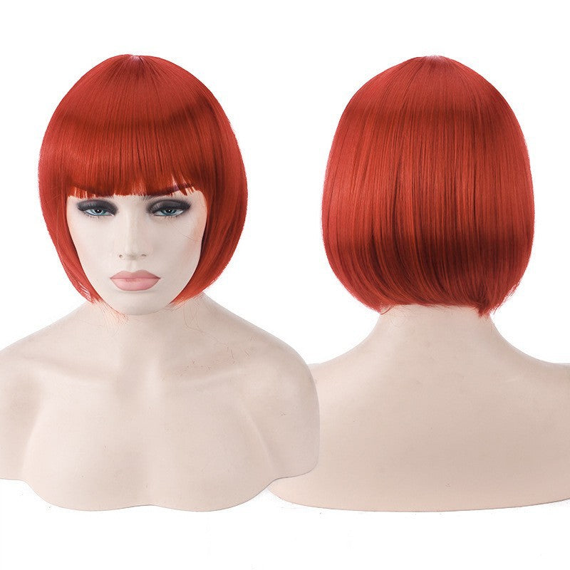 Women's Daily Color Sheath Short Shoulder Straight Cos Wig