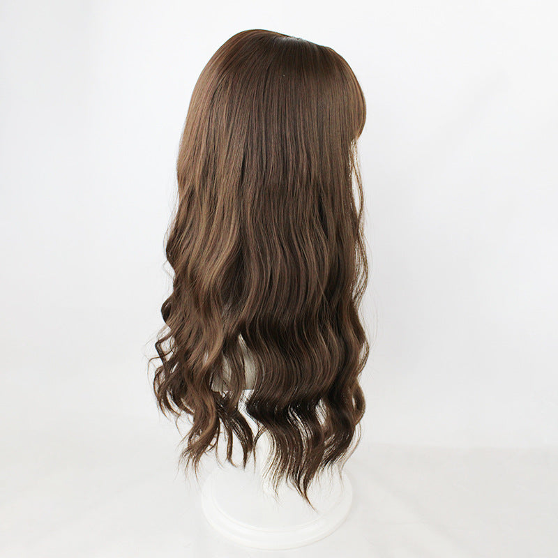 Magic Protonic Hermione Granger Fiber Air Bangs Scalp Long Curly Cos Wig
