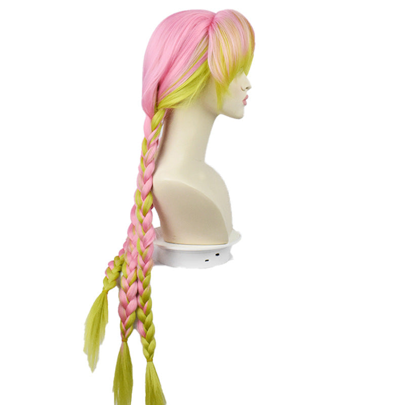 Women's Glass Gradient Color Twist Braid Cartoon Cos Wig