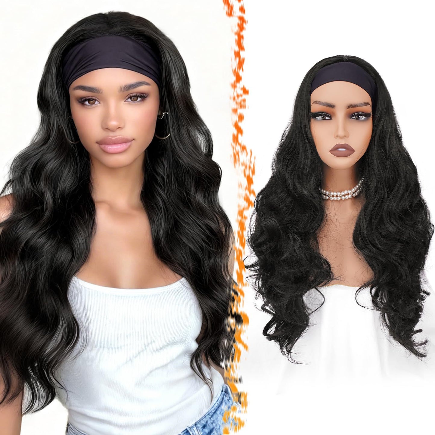 Women's Ice Ribbon Big Wave Curly Synthetic Wig Long Curls