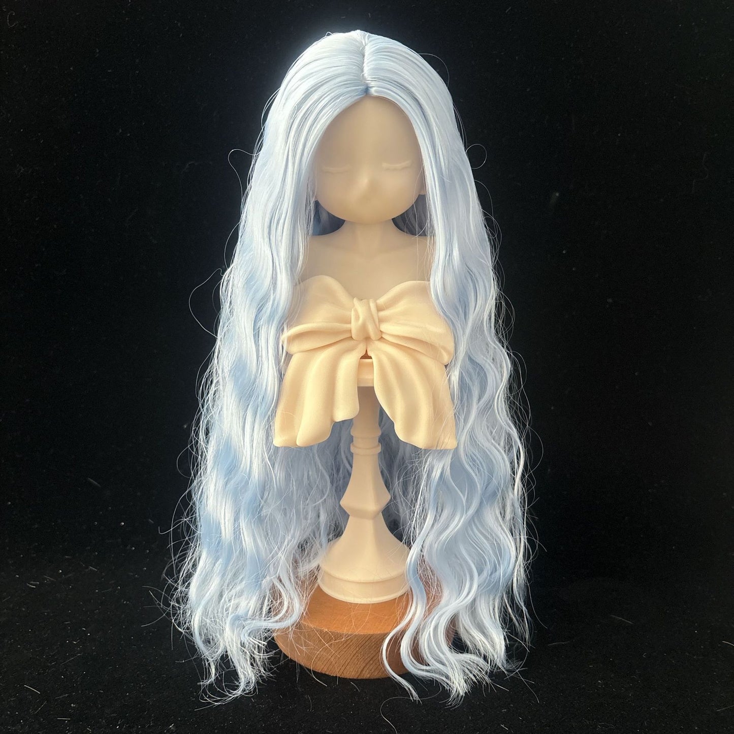 Split Hair Soft Silk Small Curls Water Ripple Cos Wig