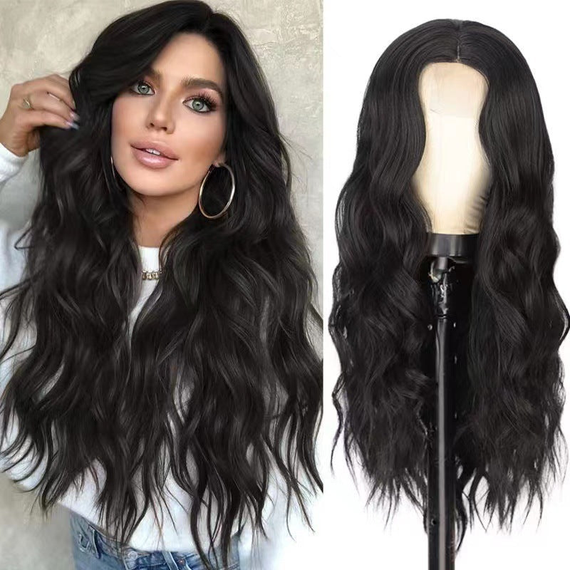 Front Lace Sheath Curly Hair Big Wig Long Curls