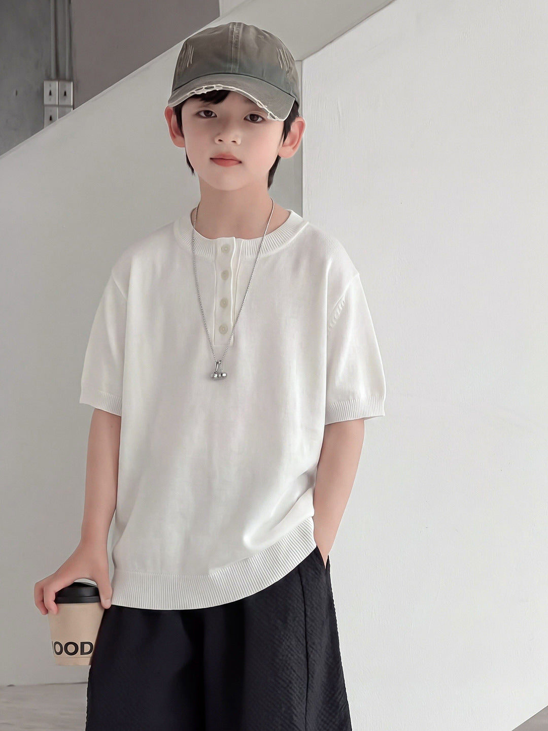 Boy's Short-sleeved Summer Wear Loose Top Boy Half Children's T-shirt