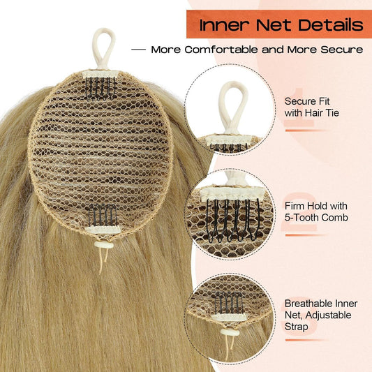 Versatile Drawstring Female Long Straight Hair Wig Ponytail