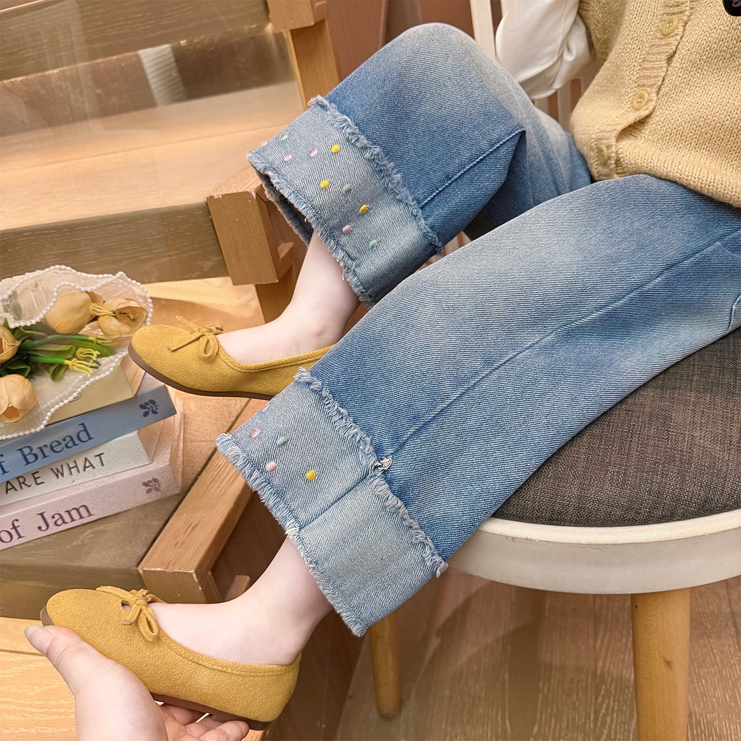 Children's Jeans Spring Clothes Outer Wear Children's Pants