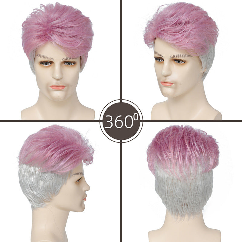 Men's Short Straight Hair Daily Wear Universal Cos Wig
