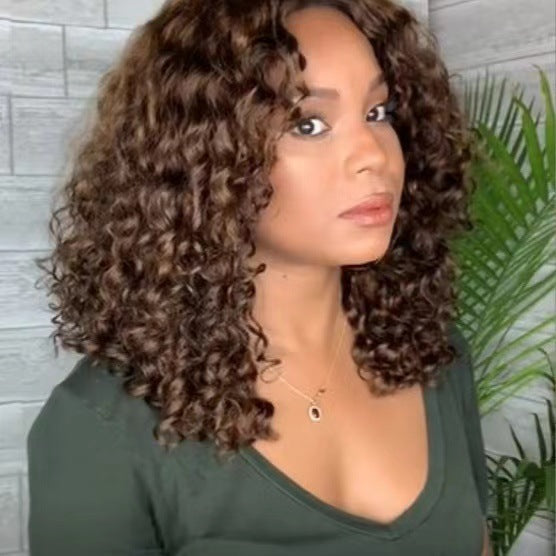 Fashion Front Lace Fluffy Natural Small Wig Long Curls