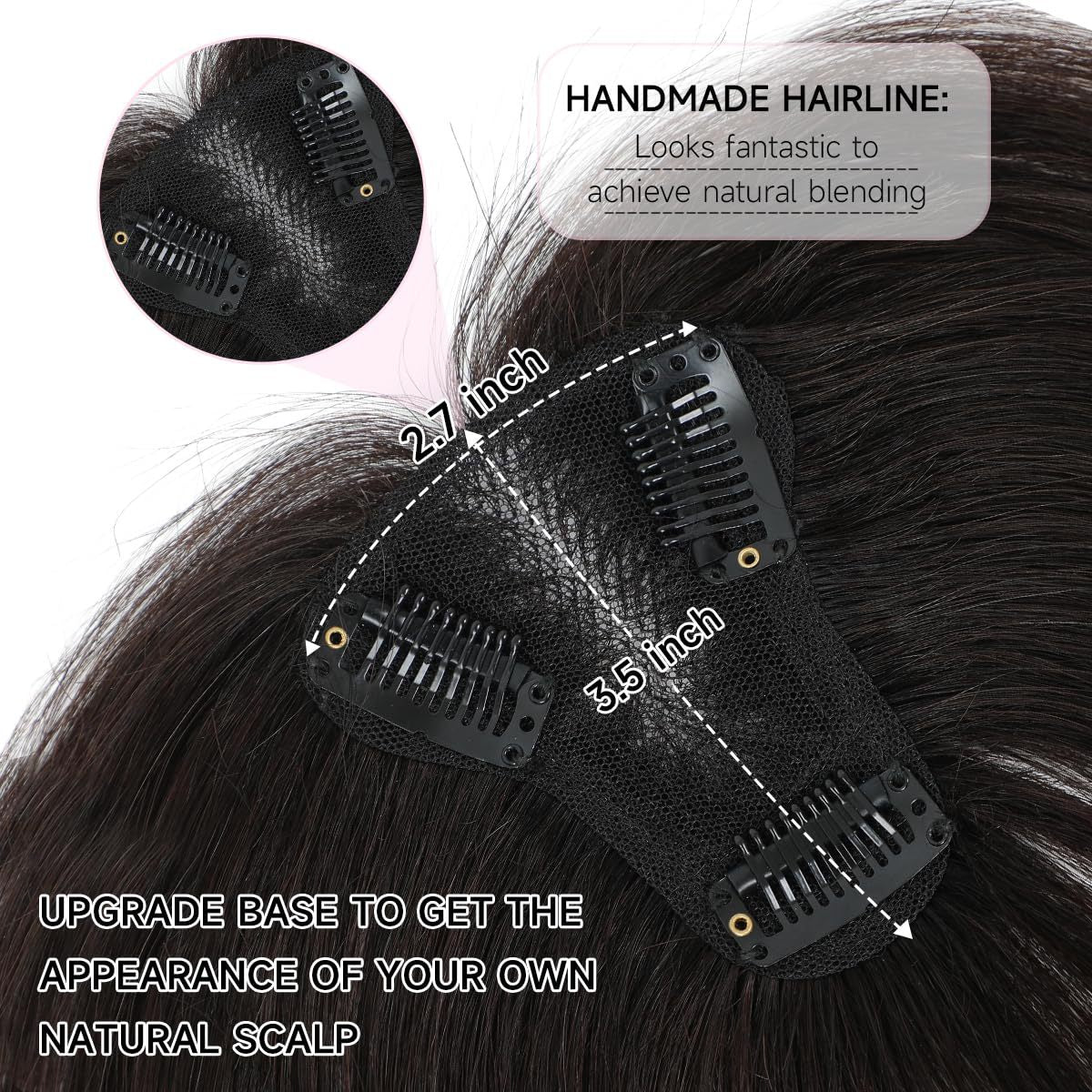 Women's Hair Supplementing Piece Human Cover Gray Other Wig