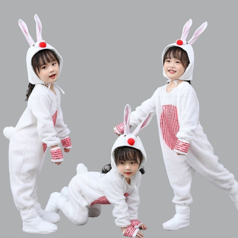 Children's Costume Kindergarten Dancing Dress Veil Little Bunny Animal Performance Wear Children's Suit