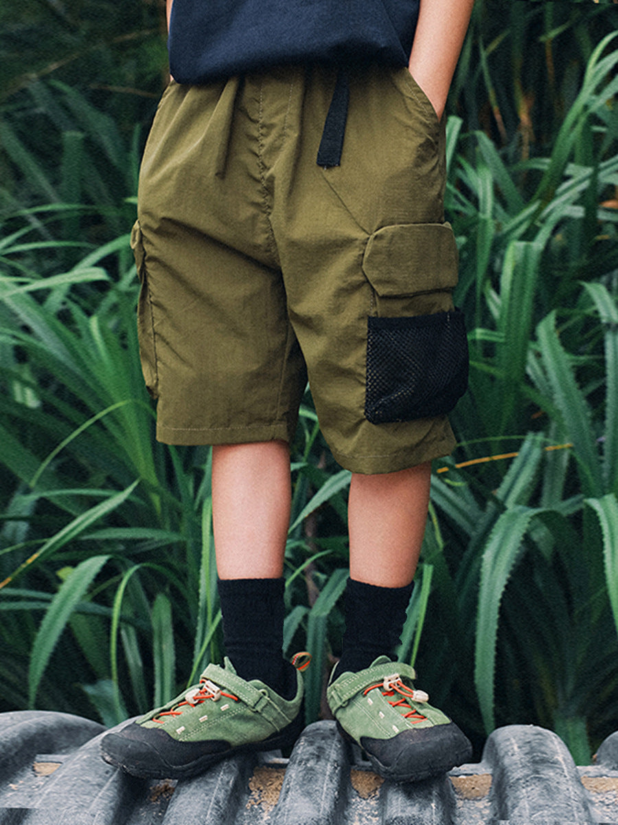 Children's Clothing Summer Outdoor Exercise Shorts Male Middle Older Moisture Absorption Children's Pants
