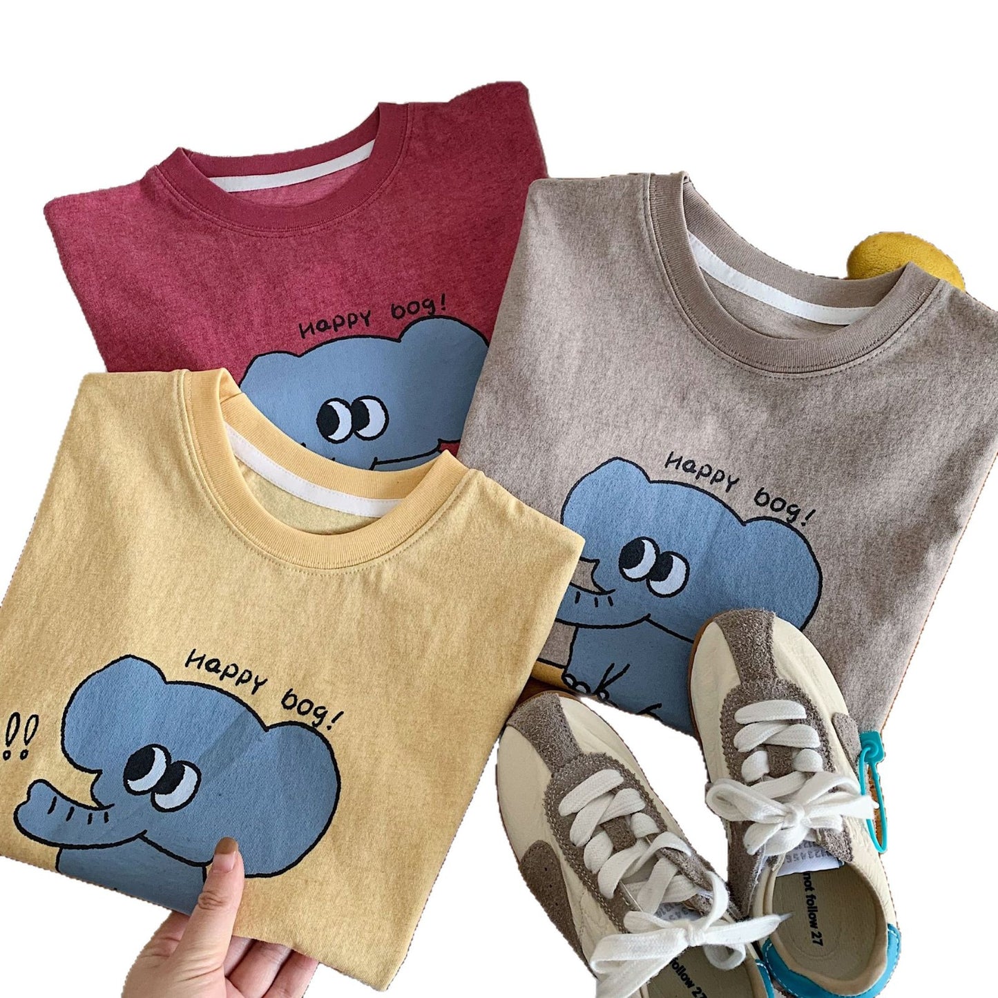 Children's Summer Korean Cute Elephant Dress Class Children's T-shirt