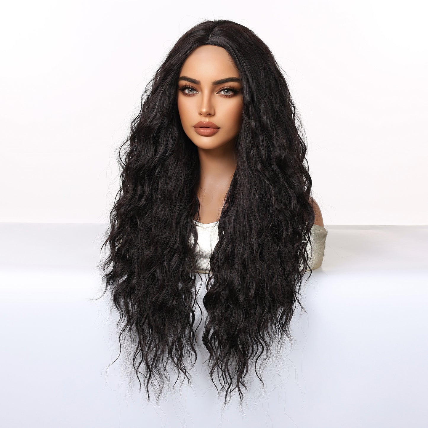 Women's American Curly Inch Fluffy Hair Simulation Natural Wig Long Curls