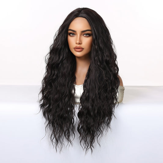 Women's American Curly Inch Fluffy Hair Simulation Natural Wig Long Curls