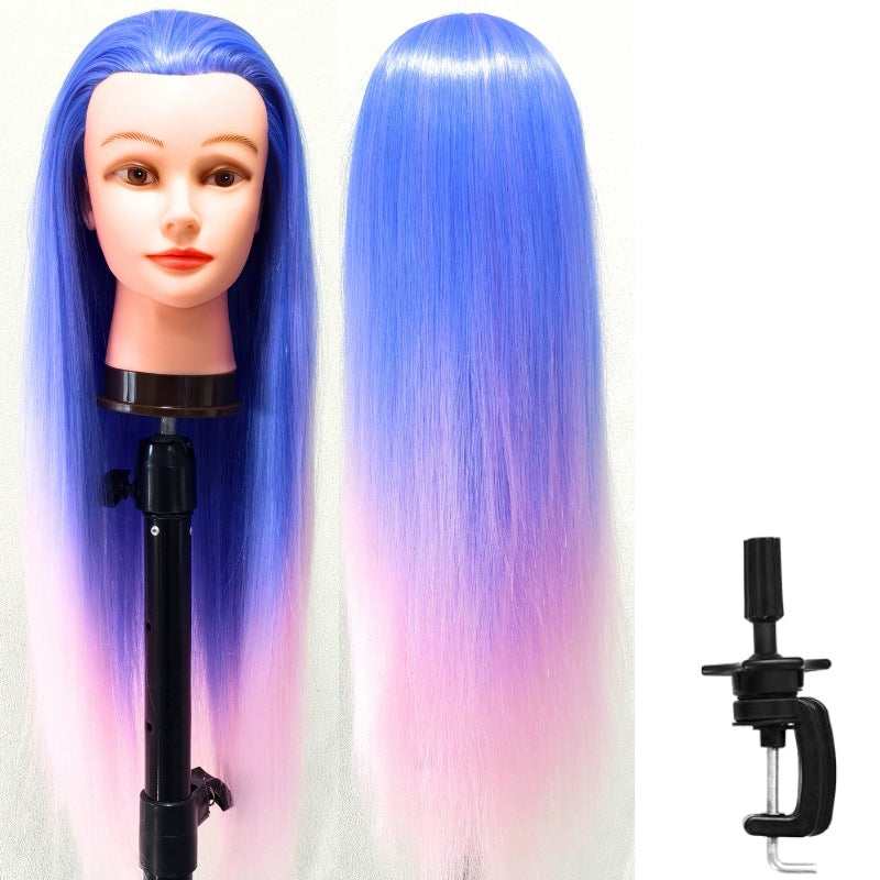 Model Head Practice Hairdressing Hair Cutting Teaching Mock Other Wig