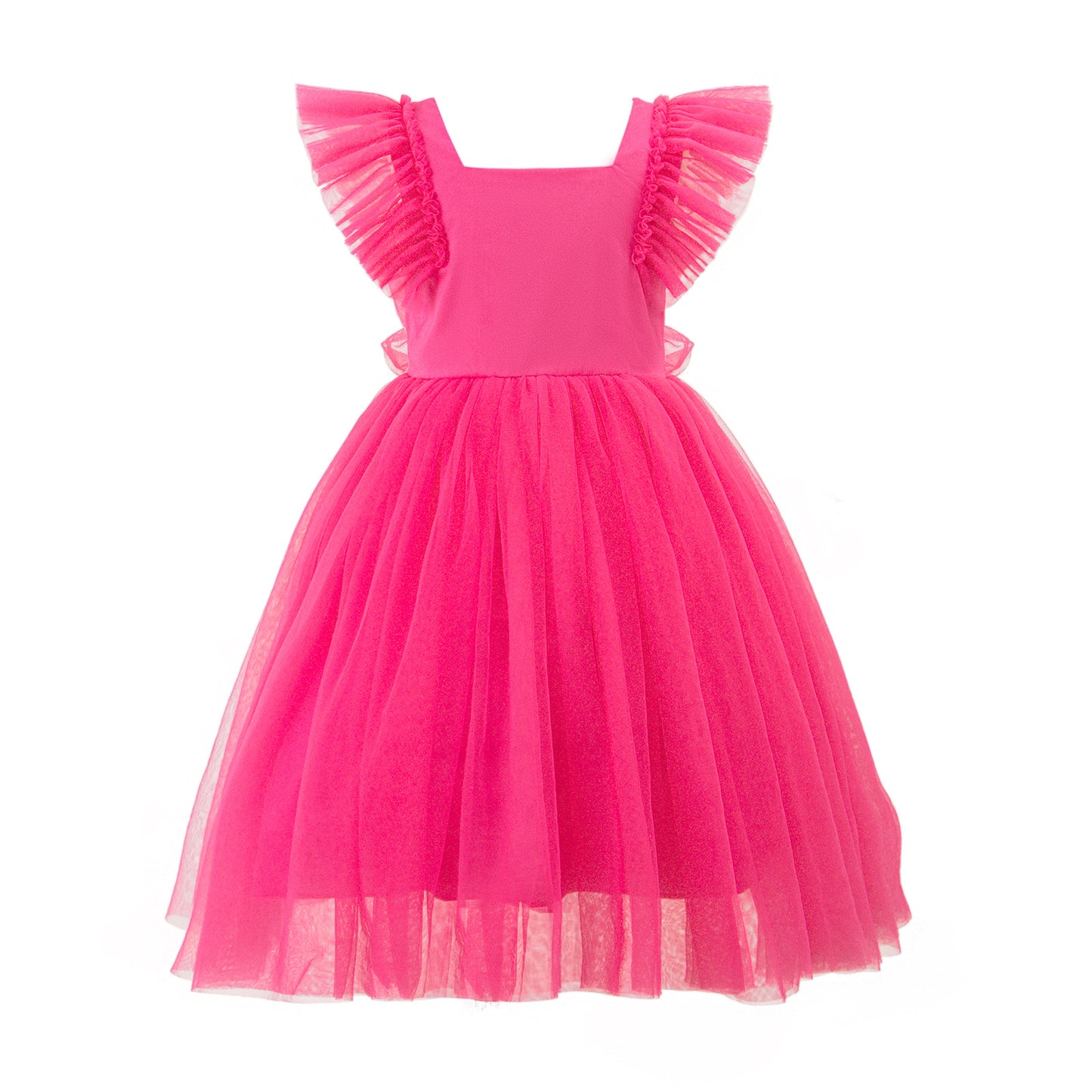 Children's Flying Sleeves Princess Flower Costume Shirt Tulle Children's Dress