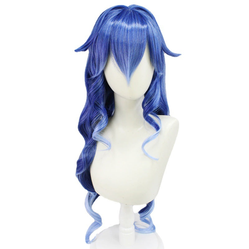Gradient Color Long Curly Hair Double Cos Wig