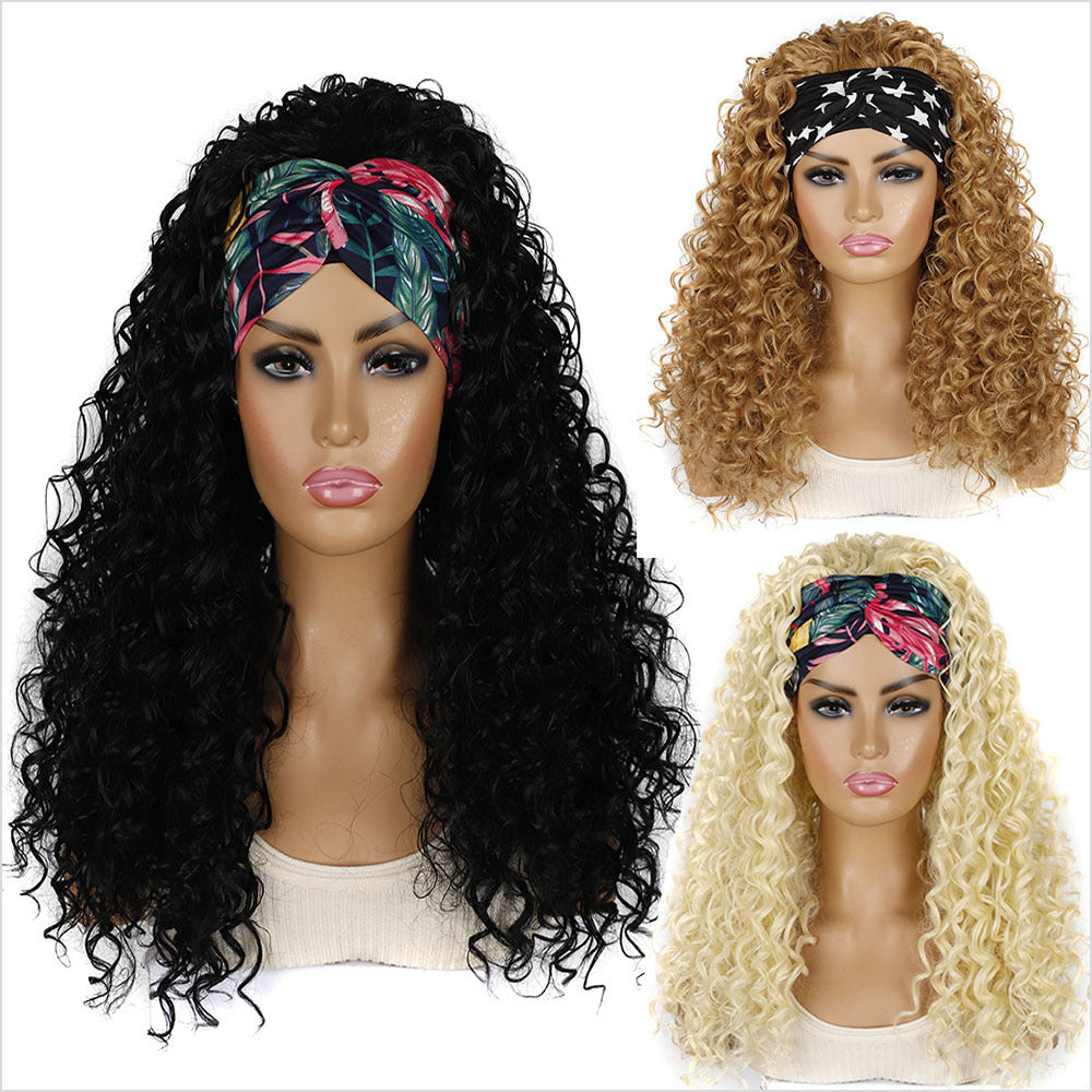 Band Head Cover Export Curly Roll Chemical Wig Long Curls