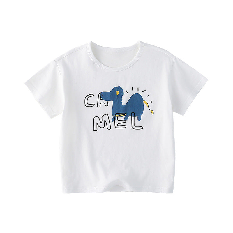 Children's Cotton Hall Boy's Short-sleeved Pure Summer Children's T-shirt
