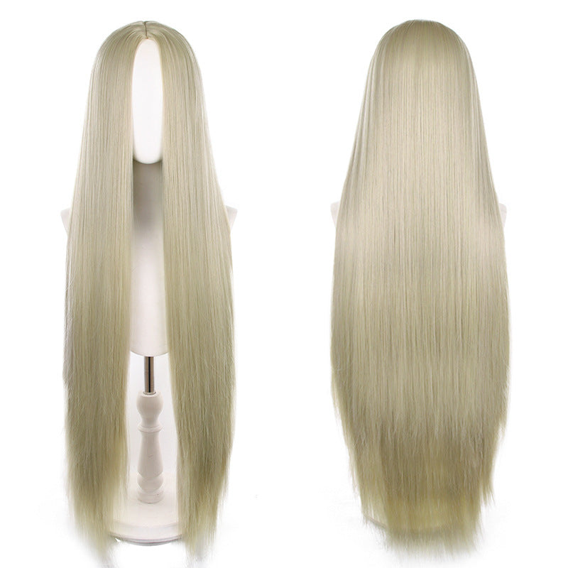 Mid-length Universal Long Straight Scalp Style Cos Wig