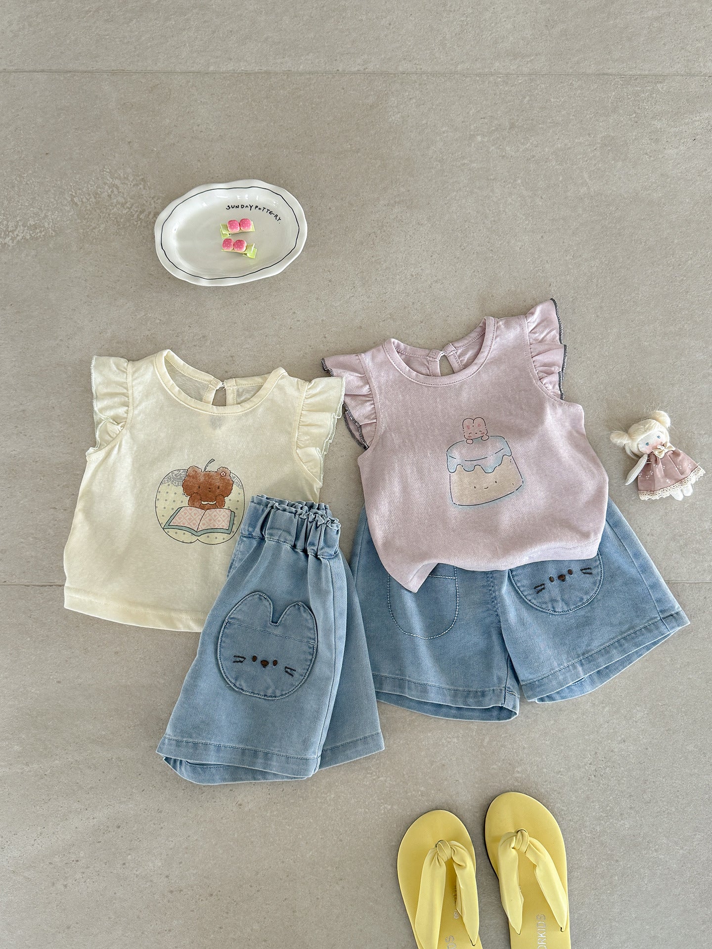 Western Style Infant Flying Sleeve Vest Thin Children's Suit