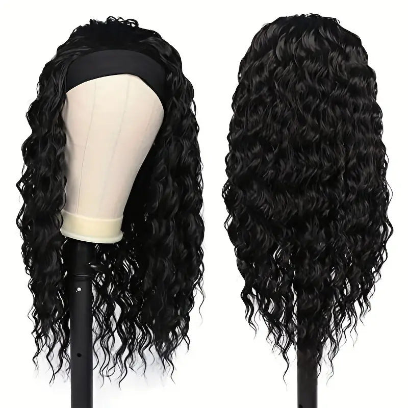 Small Roll Wound Tube Medium Curly Hair Fiber Wig Long Curls