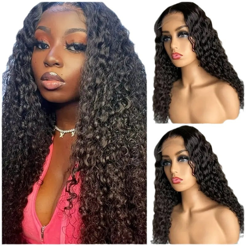 Fashion Front Lace African Small Volume Fluffy Curly Wig Long Curls