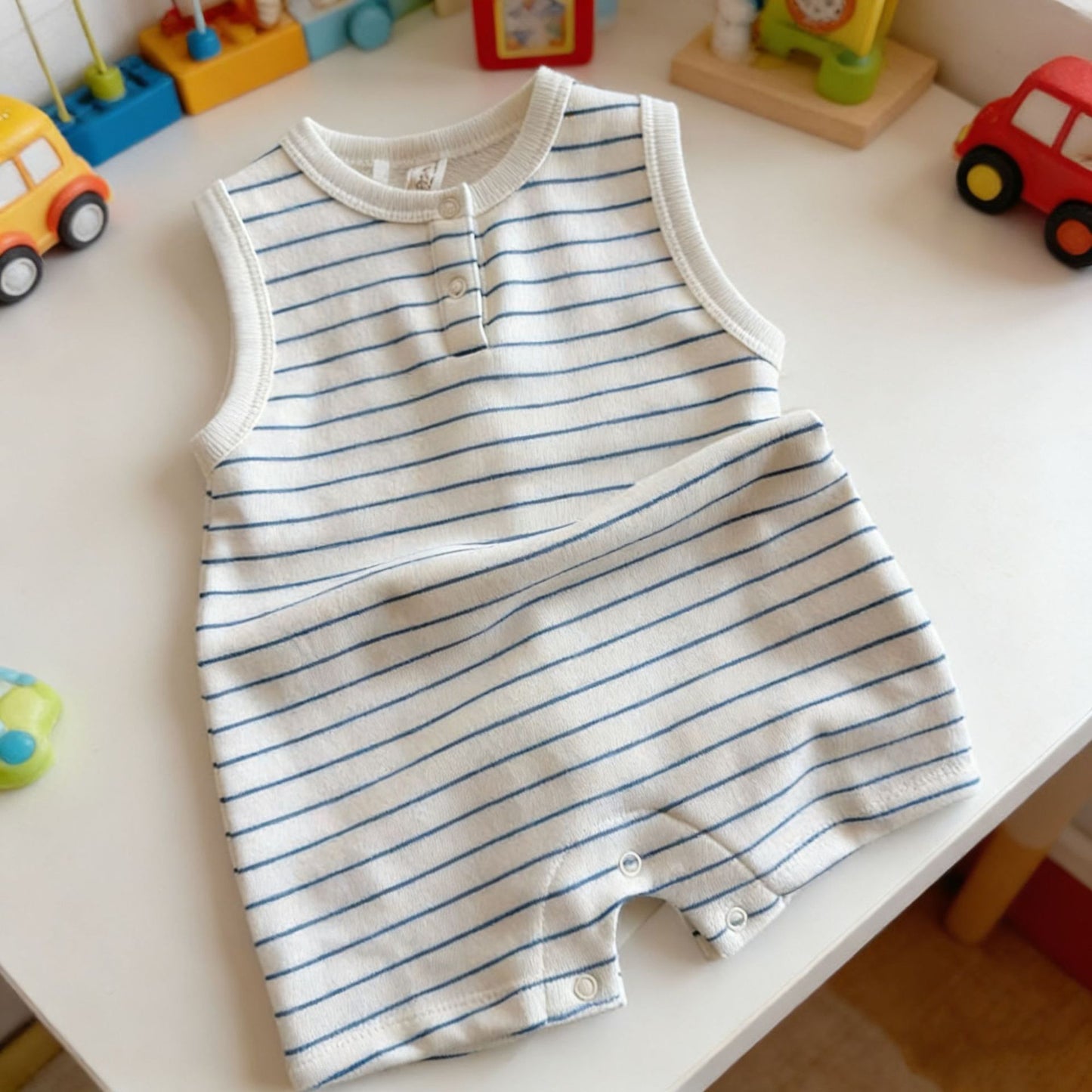 Women's & Men's Summer Sleeveless Striped Jumpsuit Boys Thin Jumpsuit, Climbing Suit