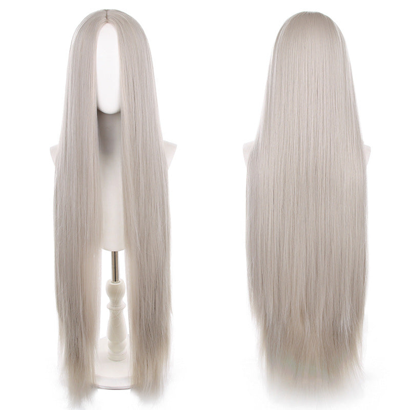 Mid-length Universal Long Straight Scalp Style Cos Wig