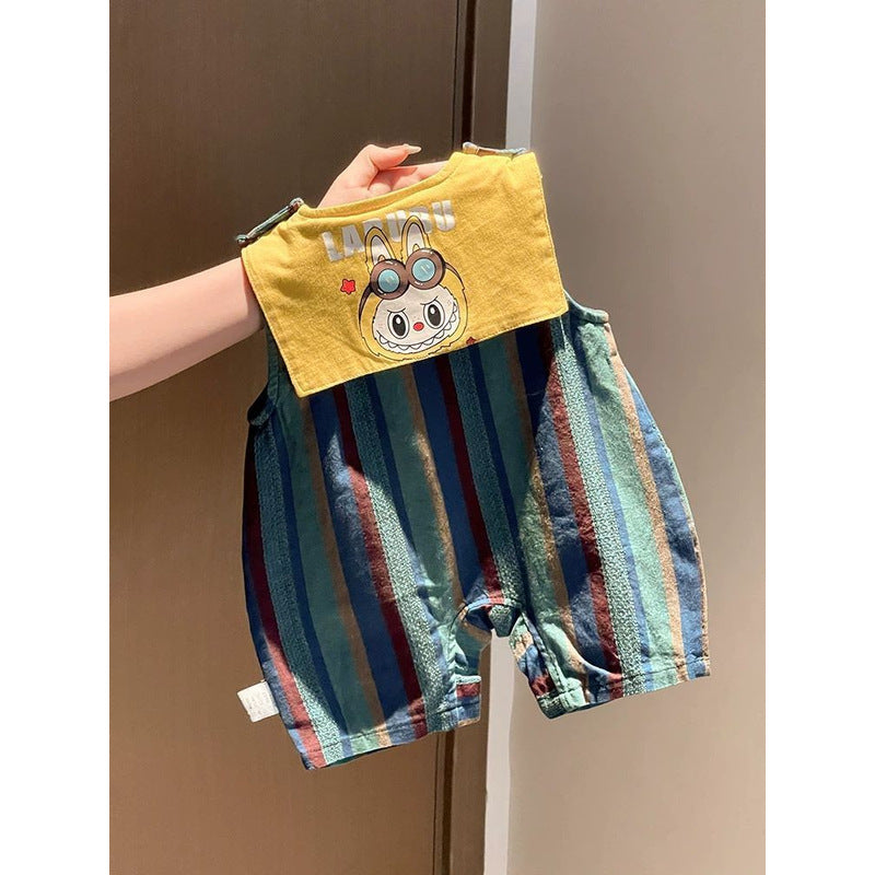 Boy Vest Jumpsuit Super Cute First Month Old Days Jumpsuit, Climbing Suit