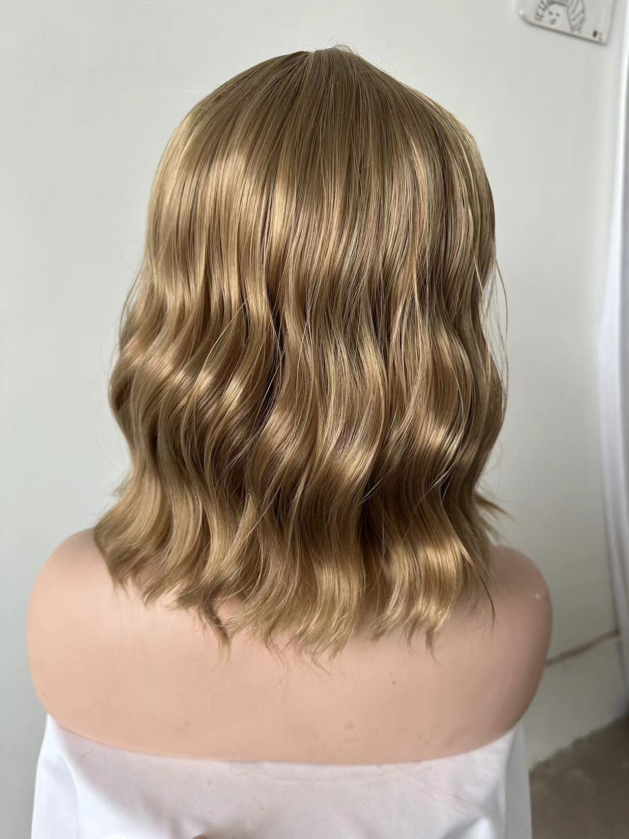 Versatile Pretty Creative Festival Water Ripple Wig Short Curly Hair