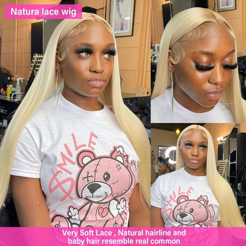 Women's Front Lace Medium Hair Chemical Fiber Long Straight Wig