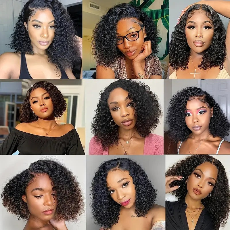 Small Curly Fluffy African Fashion Front Wig Long Curls