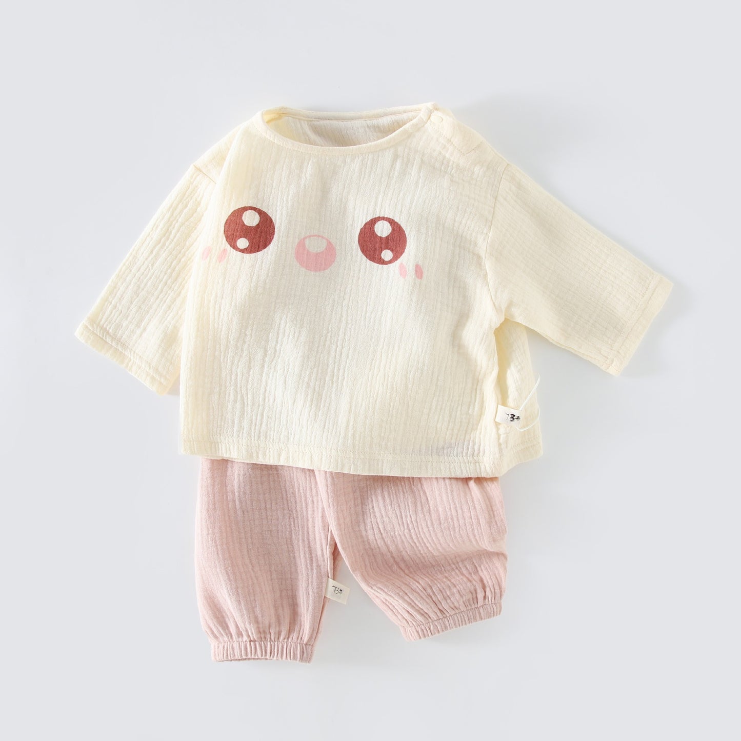 Pullover Pure Cotton Pajama Sets Summer Outwear Boys Cartoon Children's Suit