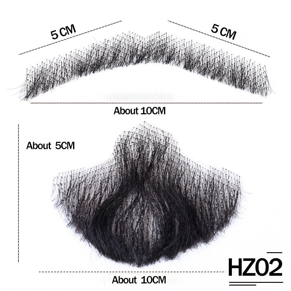 Film Television Hand-woven Beard Props Real Human Hair Men's Wig