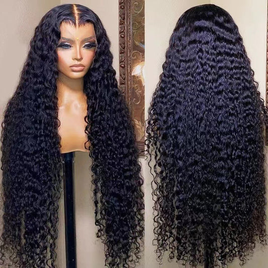 Women's Front Lace Mid-length Small Curly Hair Wig Long Curls