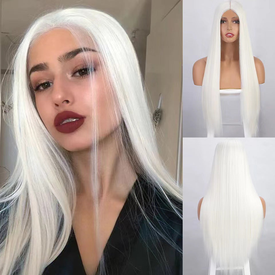 Fashion Front Lace Big Wave Curly Long Straight Wig