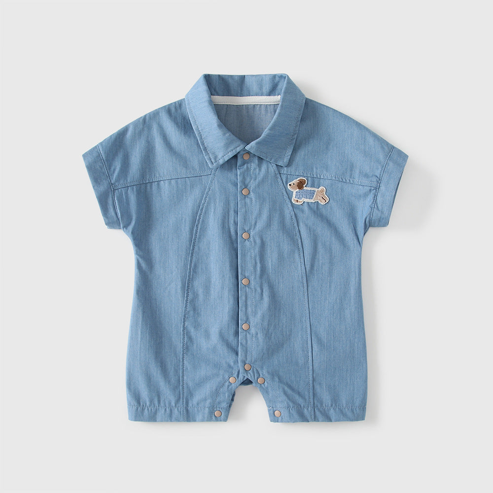 Short Sleeve Romper Thin Breathable Boy Jumpsuit, Climbing Suit