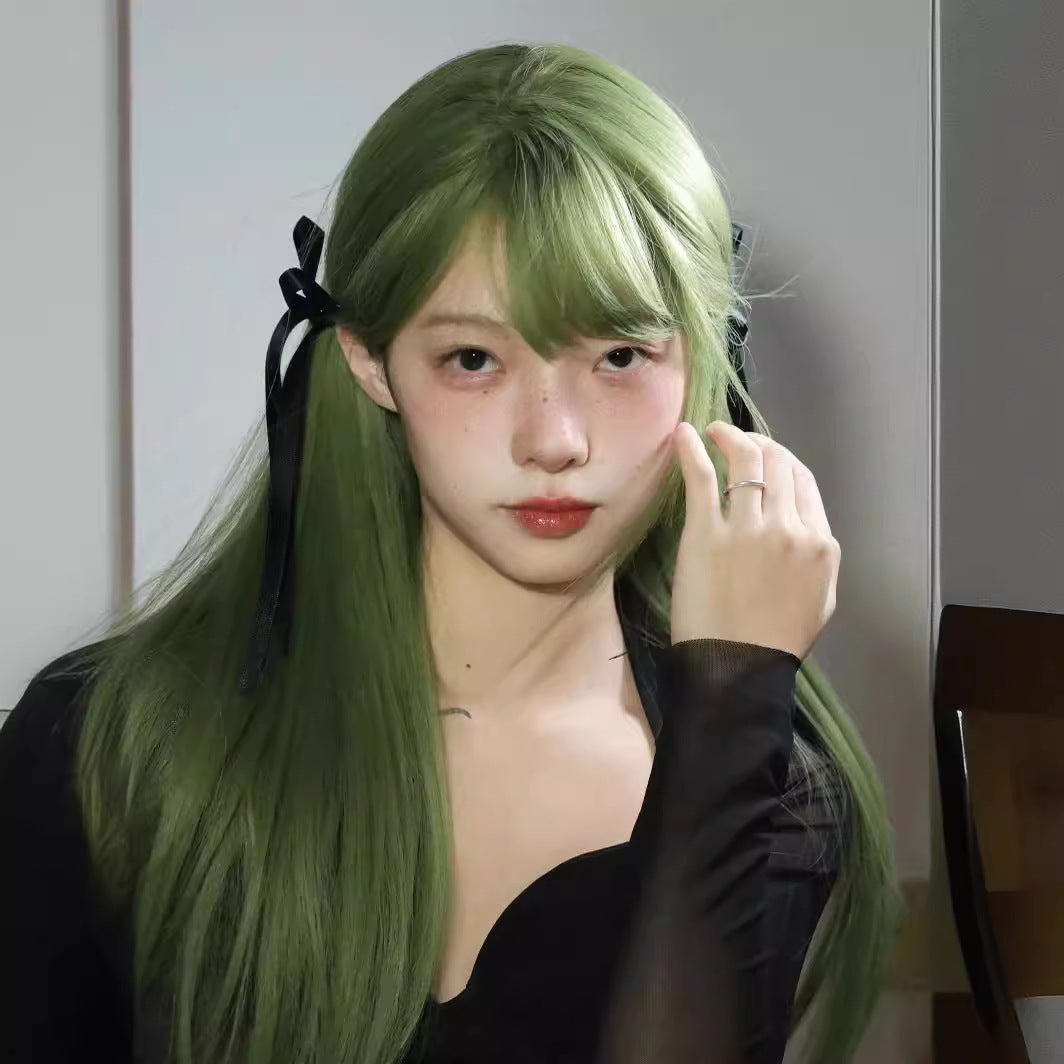 Hair Head Cover Full Top Looks Like Real Human Natural Long Straight Wig