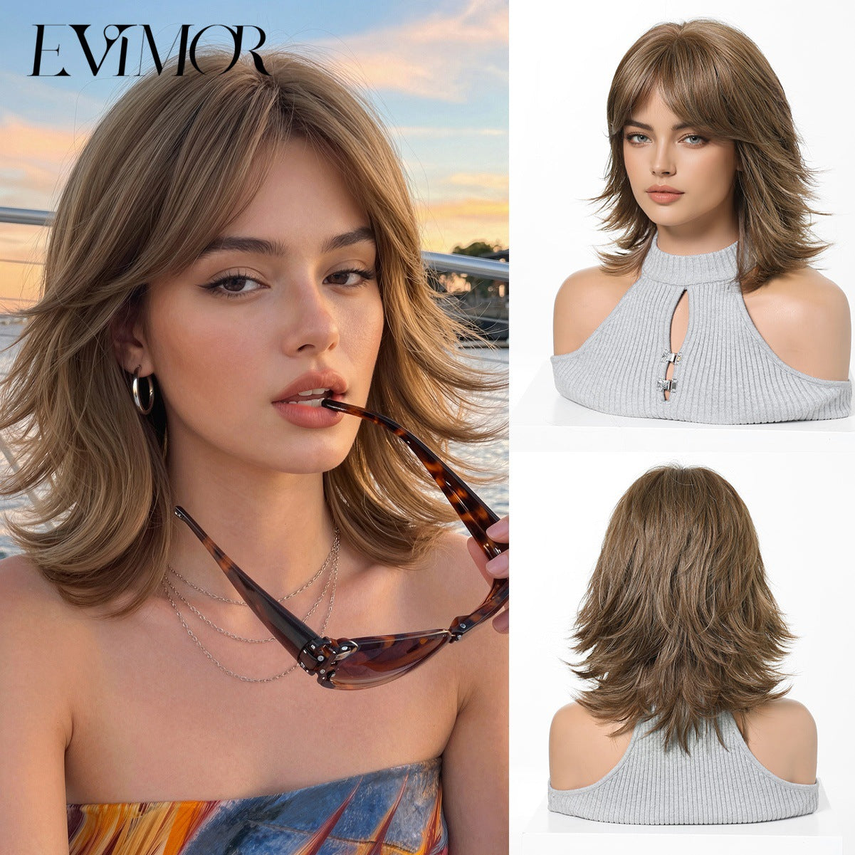 High Level Wolf Tail Neutral Trendy Short Anchovy Head Chemical Cos Wig